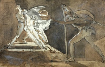 Edgar, Feigning Madness Approaches King Lear (recto) by Johann Heinrich Füssli